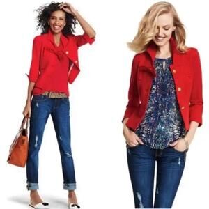 Cabi Beau Jacket Love, Carol Collection red blazer jacket size 2 bow Valentine